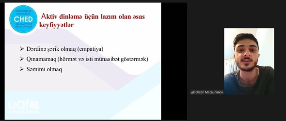 25 oktyabr 2025-ci il tarixdə Azərbaycan Respublikası Prezidentinin 2020-ci il 27 noyabr tarixli 2306 nömrəli Sərəncamı ilə təsdiq edilmiş “Uşaqlara dair Strategiyanın həyata keçirilməsi üzrə 2020-2025-ci illər üçün Fəaliyyət Planı”nın 5.1.4-cü bəndinin icrası ilə bağlı təlim keçirilmişdir