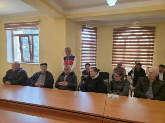 10 aprel 2026-cı il tarixdə Goranboy rayonu, məcburi köçkün qəsəbəsində məskunlaşmış Şuşa rayon sakinləri ilə Şuşa Rayon İcra Hakimiyyəti başçısının səyyar görüşü keçirildi