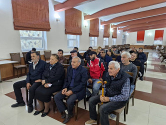 04.11.2025-ci il tarixdə Xəzər rayonu, Mərdəkan qəsəbəsi, "Abşeron"sanatoriyasında məskunlaşmış Şuşa rayon əhalisi ilə Şuşa Rayon İcra Hakimiyyəti başçısının növbəti səyyar görüşü keçirilmişdir