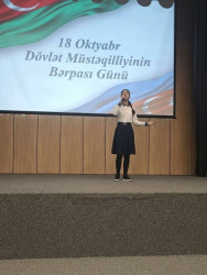 “Şəhərsalma və memarlıq ili” çərçivəsində “18 Oktyabr - Müstəqilliyin Bərpası Günü  - Müstəqillik Salnaməsi” adlı silsilə tədbirlər keçirilmişdir