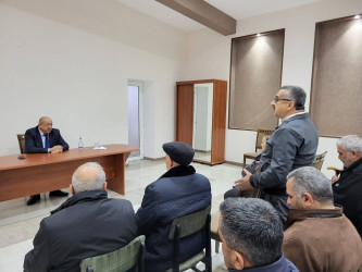 10 aprel 2025-ci il tarixdə Şuşa Rayon İcra Hakimiyyəti başçısının Xəzər rayonu, Mərdəkan qəsəbəsi, "Qaranquş" sanatoriyasında məskunlaşmış rayon sakinləri ilə növbəti səyyar görüşü keçirildi