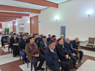 04.11.2025-ci il tarixdə Xəzər rayonu, Mərdəkan qəsəbəsi, "Abşeron"sanatoriyasında məskunlaşmış Şuşa rayon əhalisi ilə Şuşa Rayon İcra Hakimiyyəti başçısının növbəti səyyar görüşü keçirilmişdir